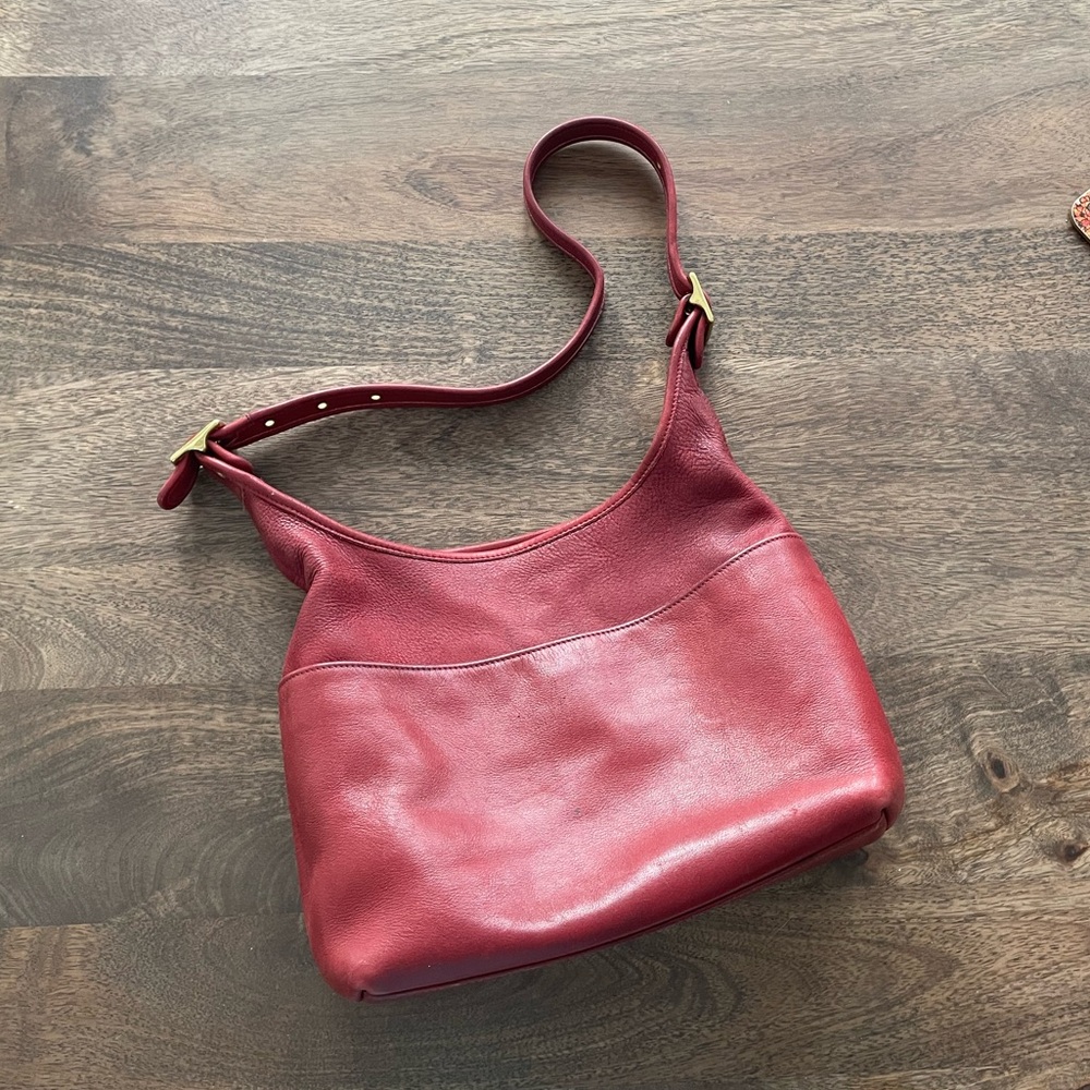 COACH Red Rare 90s Zip Legacy Vintage Shoulder Bag